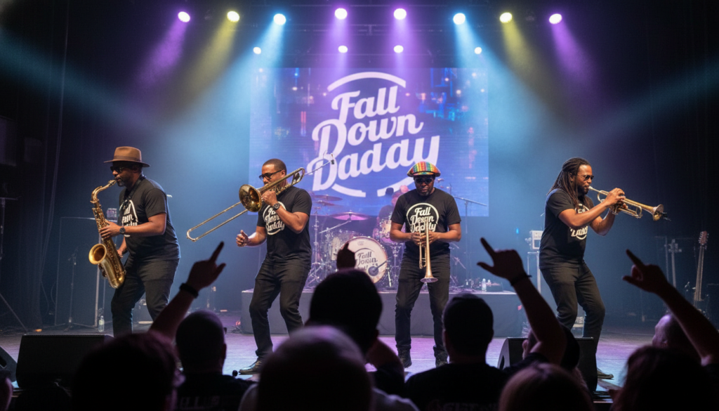 Fall Down Daddy Horn Section LIVE on Stage